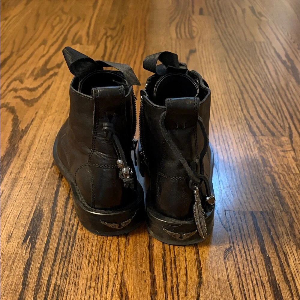 Zadig & Voltaire Black Combat Boots - Picture 3 of 3